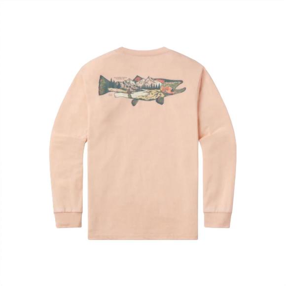 NEW SOUTHERN MARSH men's seawash mountain bounty long sleeve tee in terracotta - Picture 2 of 2
